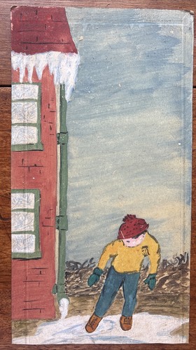 Vintage gouache illustration - gouache,