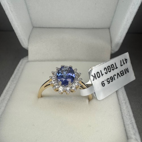 9ct yellow gold aaa tanzanite - 9ct,