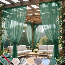 Patio Outdoor Mesh Sheer