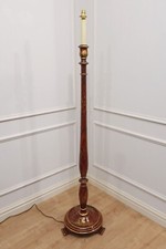 Antique Chinoiserie Floor Lamp Red Lacquer Early 20th Century Rewired