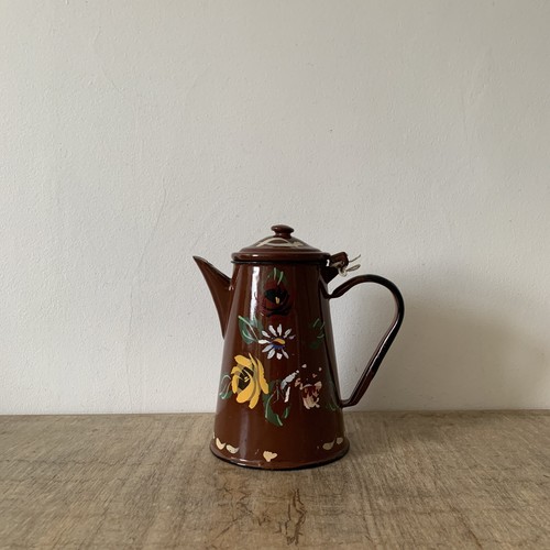 Vintage brown polish enamel - polish,