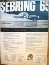 1965 MG Midget & Austin Healey Sprite Sebring 65 report mid-size-mag car ad