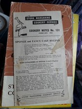 Stork Margarine Cookery Service Cookery Notes 131 Feb 1952 Sponge & Fancy Cake