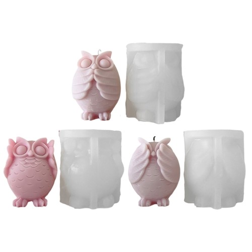 Owl silicone mold - 3d,