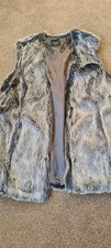 Ladies Faux Fur Gilet Grey