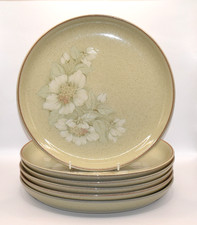 Set of 6 Vintage Denby Daybreak Dinner Plates 10¼". VGC