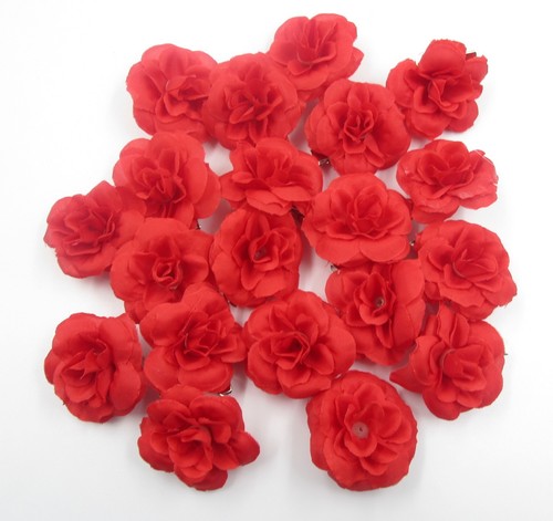 Small open red rose - small,