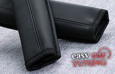 For Mercedes Sprinter black authentic genuine leather 2x seat belt covers pads