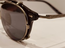 Gucci Titanium Sunglasses GG0229S 002 Black Gunmetal  Grey Clip ON 46-23-145