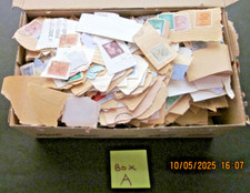 SMALL BOX OF USED GB CHARITY MIX KILOWARE MOSTLY DEFIN'S & MAINLY PRE 1990#04488