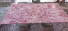 Rose Pink Quartz Countertop Dining Table Quartz Kitchen Slab Handmade Furniture