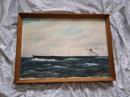 Vintage framed oil - framed, painting