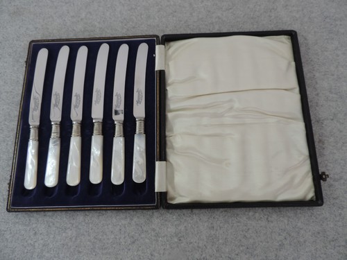 Cased mother pearl handled - of,