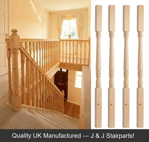 Pine georgian stair spindles - pine,