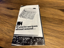 Vintage KEF Speaker Brochure, Corelli, Calinda, Cantata, Models 104b & 105