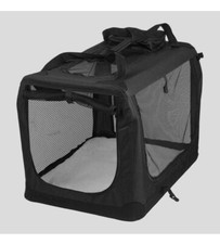 PET CARRIER Folding Dog Cat Animal Travel Cage Bag Portable Crate Box Medium