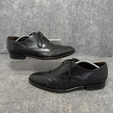 Russell & Bromley Shoes Mens UK 9.5 Brogue Black Leather Lace Up Wing Tip Vibram