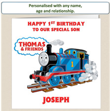 Personalised Thomas The Tank 1st 2nd 3rd Birthday Card Son Grandson Nephew TTT1