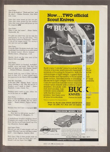 1986 buck knife - knife, magazine