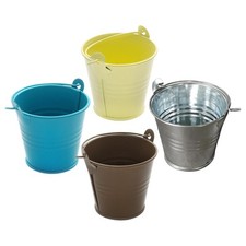 5x Metal Buckets Mini Candy