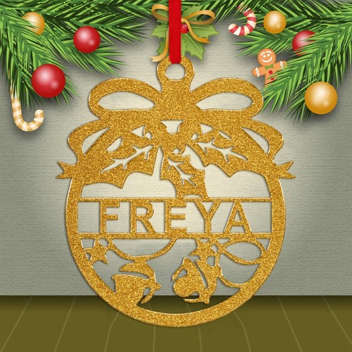Personalised christmas glitter - christmas,