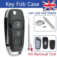2 Buttons Flip Key Case Cover for Ford Ranger T6 Remote Fob 2015 2016 2017 2018