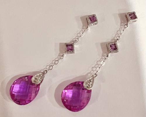 Pink sapphire teardrop - pink,