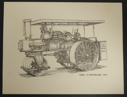 Case ton steam roller - 10, 1912