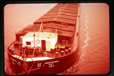 Barge on Main River in Germany in 1955, Ektachrome Slide aa 10-18b