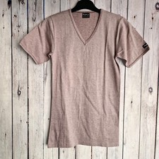 Avion.S Vintage Deadstock T-Shirt -XS/Skinny - Brown Cotton 1970s CZ89