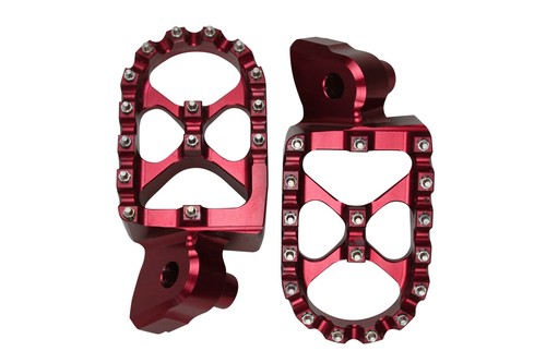 Red motocross footrests - mx,
