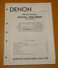 Denon DN-80R MD Recorder Service Manual