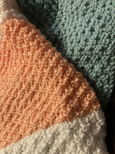 Hand knitted baby blanket - knitted,