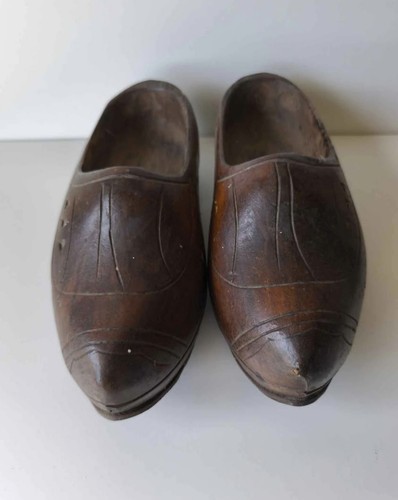Vintage wooden clogs - wooden,