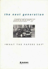 Suzuki Swift Press Comments 1992-1993 UK Market Foldout Brochure 1.3 GLX GS GTi
