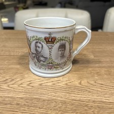 King George V coronation mug Henry Alcock Pottery 1911