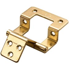 Double Cranked Hinge Brass