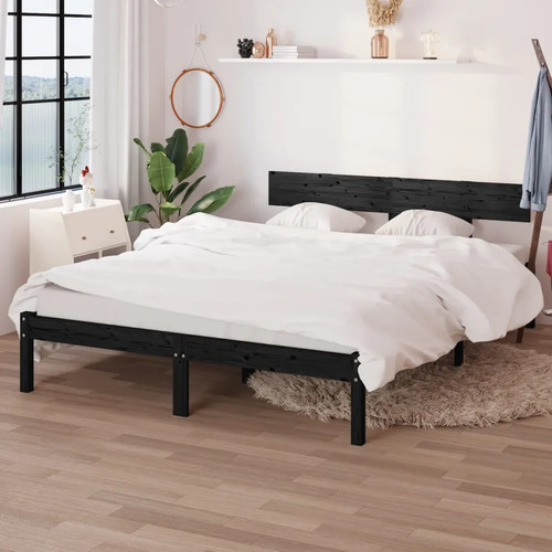 Bed frame black - frame, solid