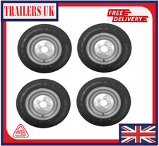 4x WHEEL AND TYRE 195 55 10C 5
