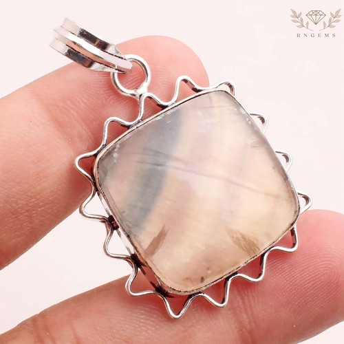 Fluorite gemstone 925 silver - gemstone,