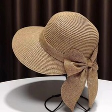 Wide Brim Beach Cap Bowknot