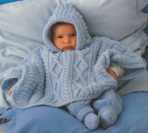 Baby poncho knitting - baby,