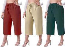 High Rise Pull On Crop Trouser