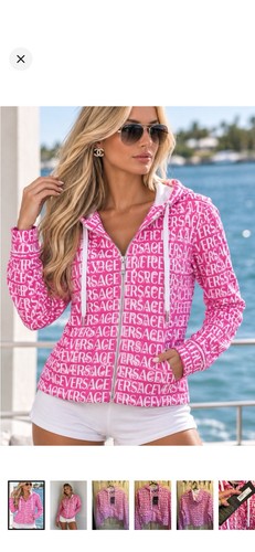 Versace pink all over logo - over,