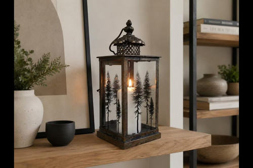 Tree candle lantern antique - candle,