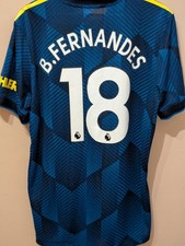MANCHESTER UNITED 2021/22 Third Shirt | Player Edition | #18 Fernandes | Large