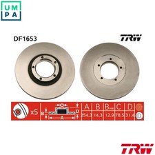 2x BRAKE DISC DF1653 FOR FORD