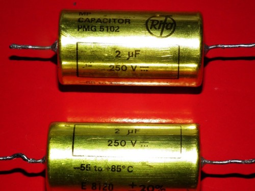 Two vintage capacitors - vintage, mp