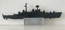 Royal Navy HMS Bristol silhouette Memorial, Desktop ornament, Veteran present