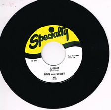 DON & DEWEY -  JUSTINE / BIM BAM (Sax/Piano/Guitar ROCKIN' R&B JIVERS)